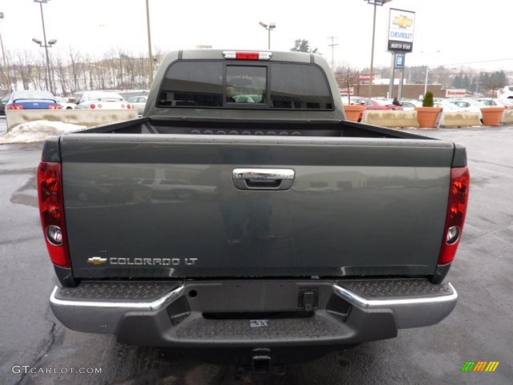 Steel Green Metallic 2011 Chevrolet Colorado LT Crew Cab 4x4 Exterior Photo #42217600