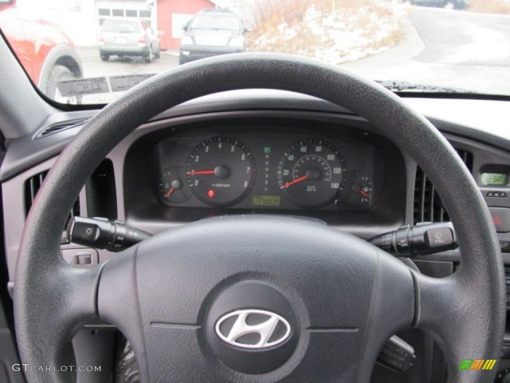 2006 Elantra GLS Sedan - Ebony Black / Gray photo #12