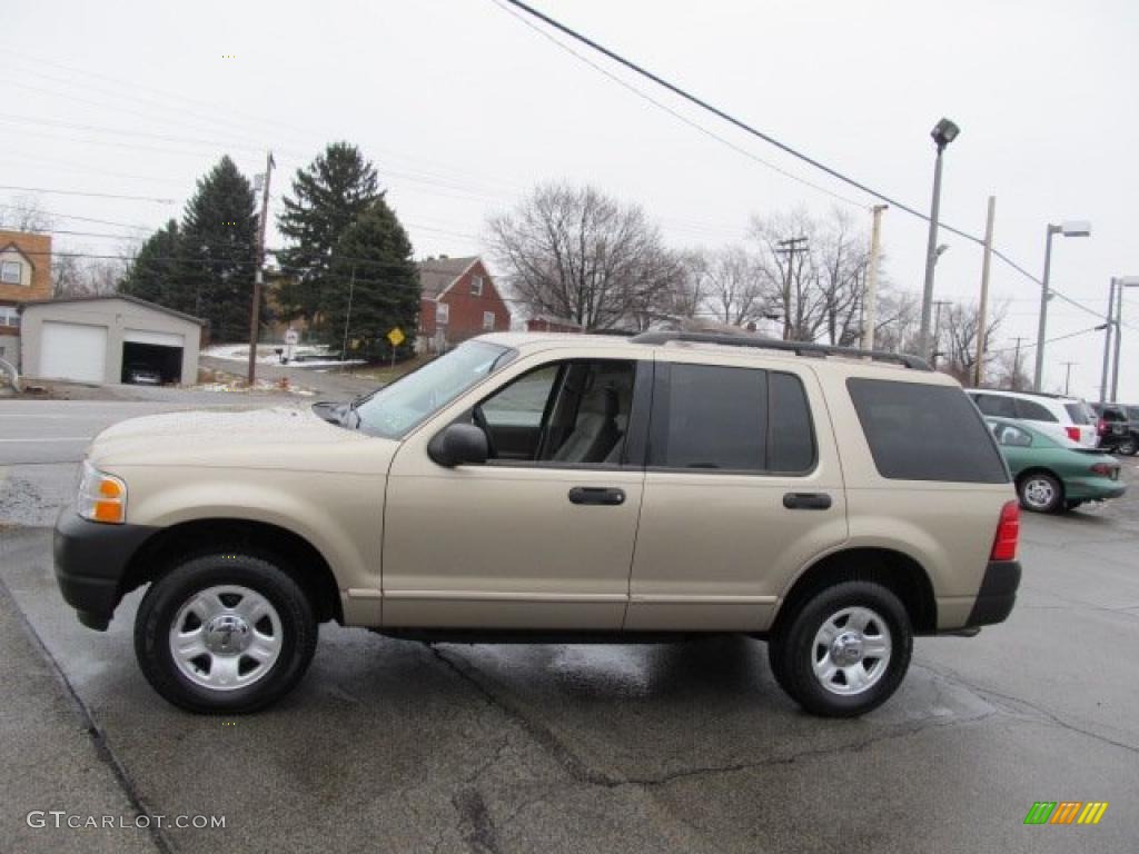 2003 Explorer XLS 4x4 - Harvest Gold Metallic / Medium Parchment Beige photo #5