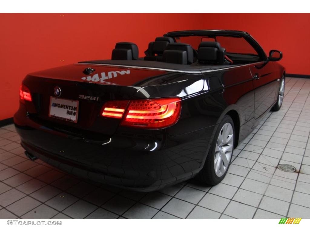 2011 3 Series 328i Convertible - Black Sapphire Metallic / Black photo #3