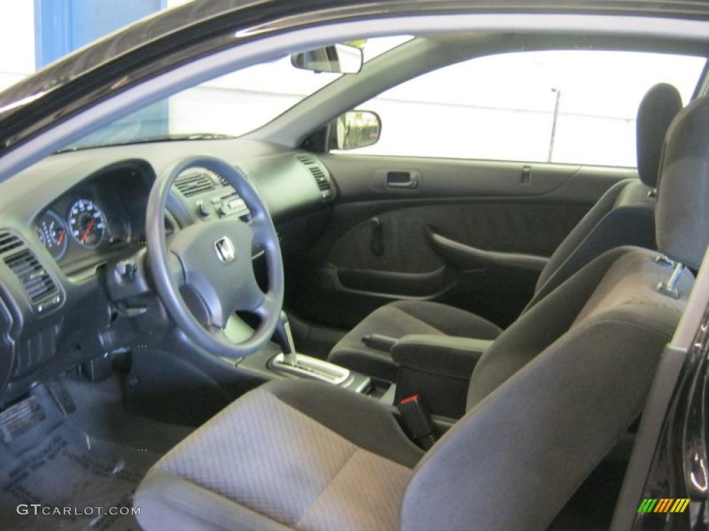 Black Interior 2005 Honda Civic Value Package Coupe Photo #42221324