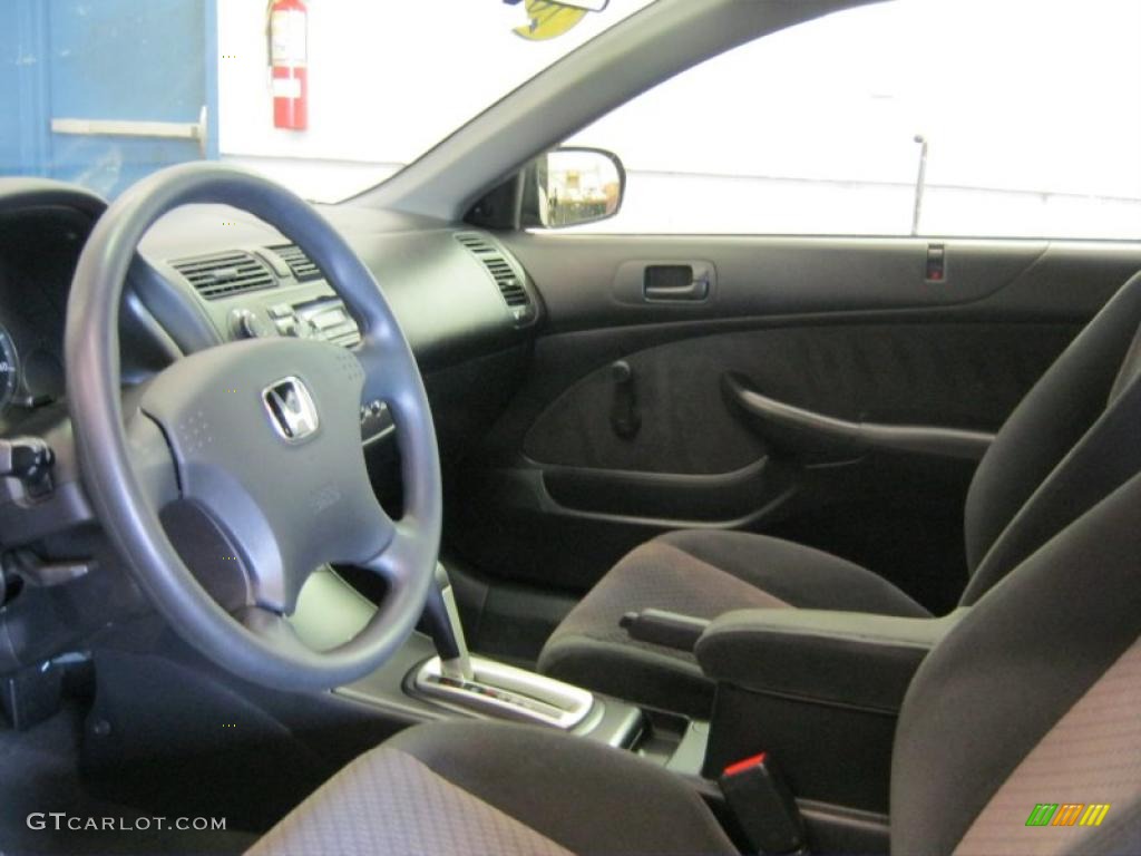 Black Interior 2005 Honda Civic Value Package Coupe Photo #42221340