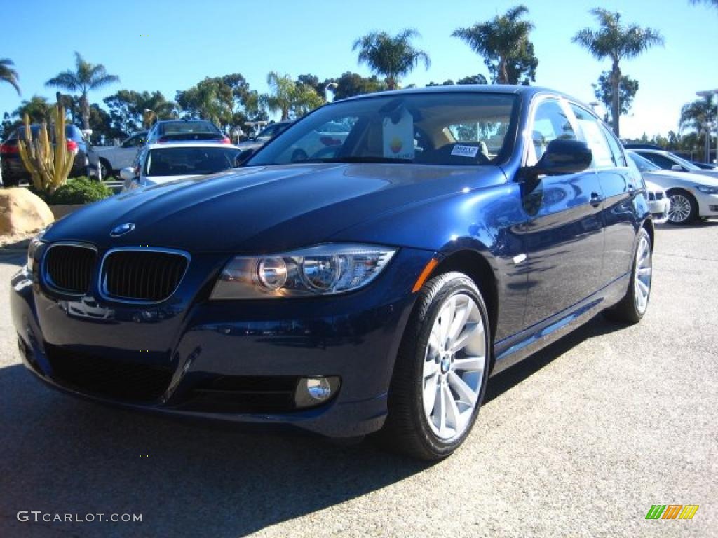 2011 3 Series 328i Sedan - Deep Sea Blue Metallic / Beige photo #1