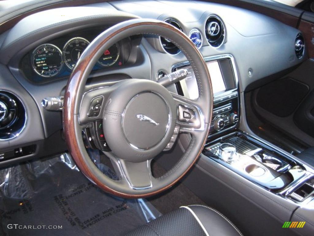 Jet Black/Ivory Interior 2011 Jaguar XJ XJL Supercharged Photo #42223240