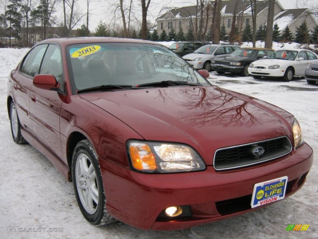 Regatta Red Pearl 2003 Subaru Legacy 2.5 GT Sedan Exterior Photo #42227492