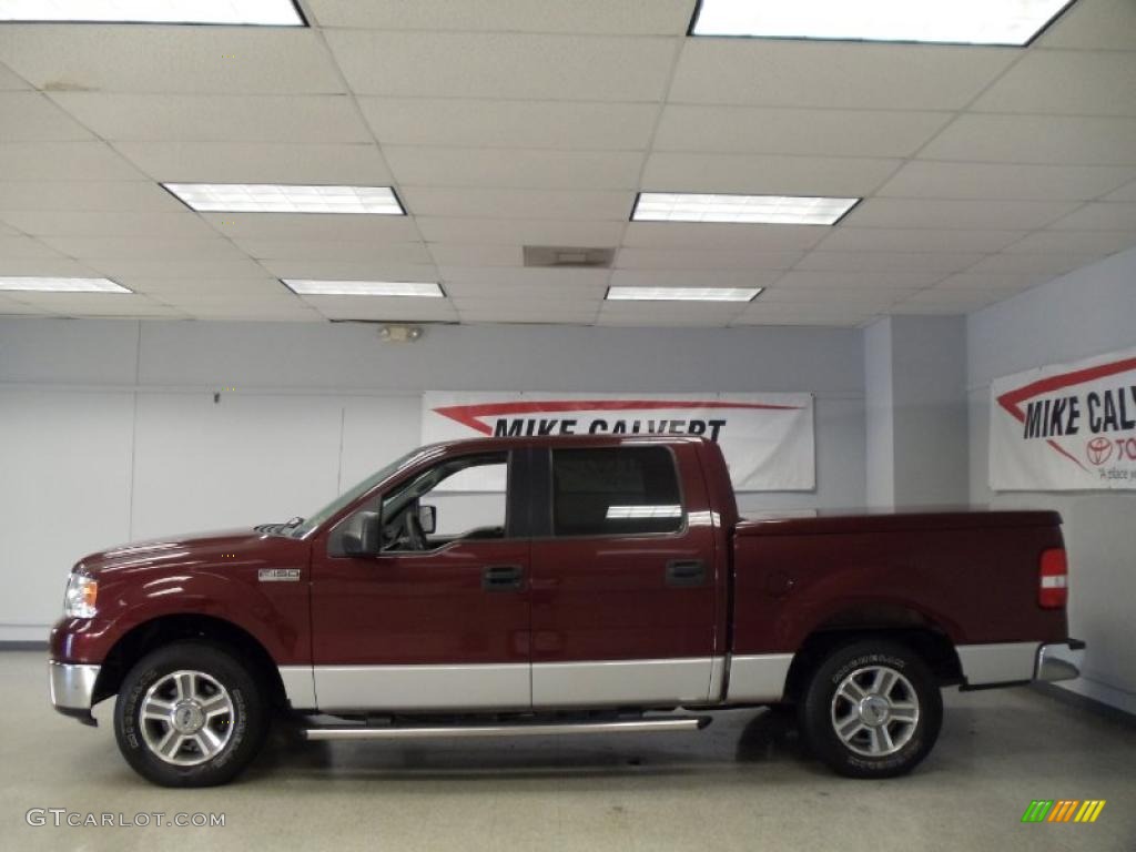 2006 F150 XLT SuperCrew - Dark Toreador Red Metallic / Medium/Dark Flint photo #3