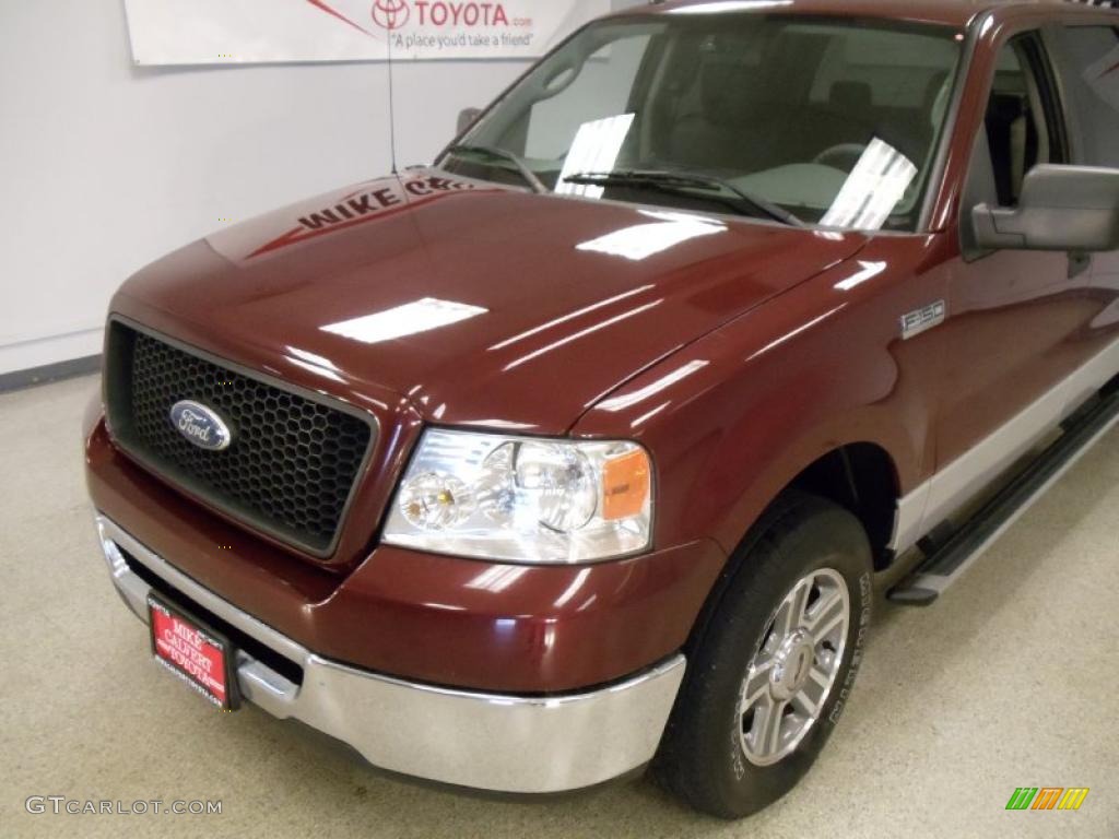 2006 F150 XLT SuperCrew - Dark Toreador Red Metallic / Medium/Dark Flint photo #5