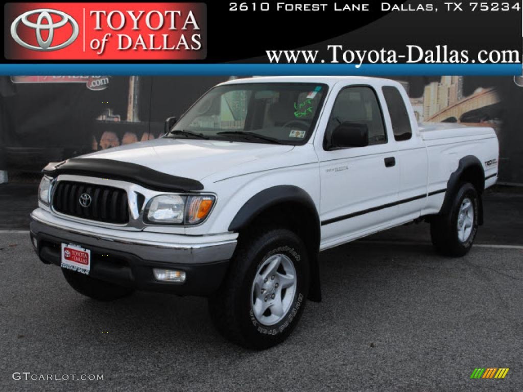 2004 Tacoma V6 PreRunner Xtracab - Super White / Oak photo #1