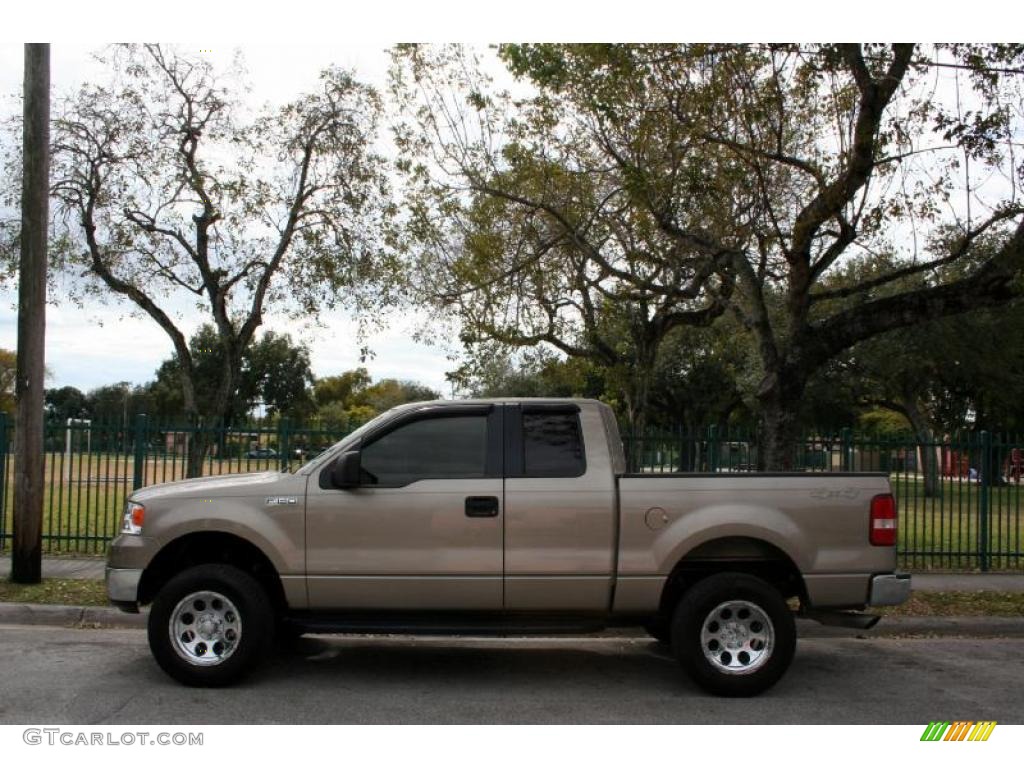 2005 F150 XLT SuperCab 4x4 - Arizona Beige Metallic / Tan photo #3