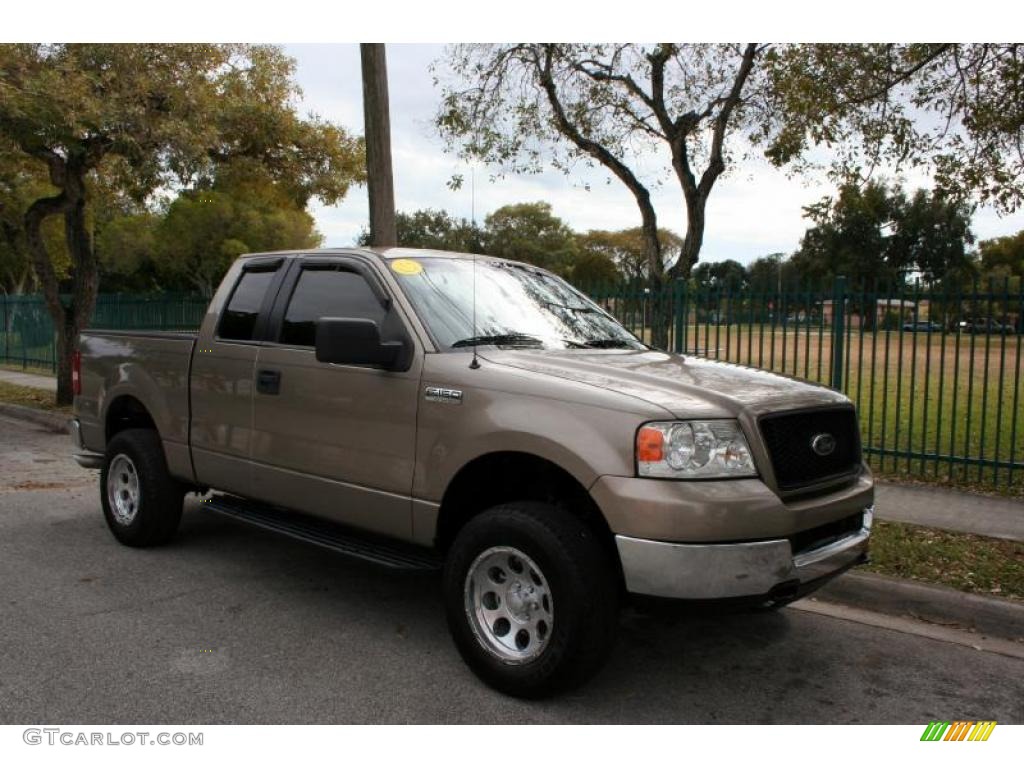 2005 F150 XLT SuperCab 4x4 - Arizona Beige Metallic / Tan photo #14