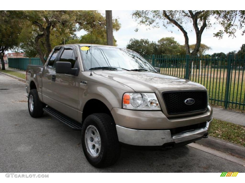 2005 F150 XLT SuperCab 4x4 - Arizona Beige Metallic / Tan photo #15