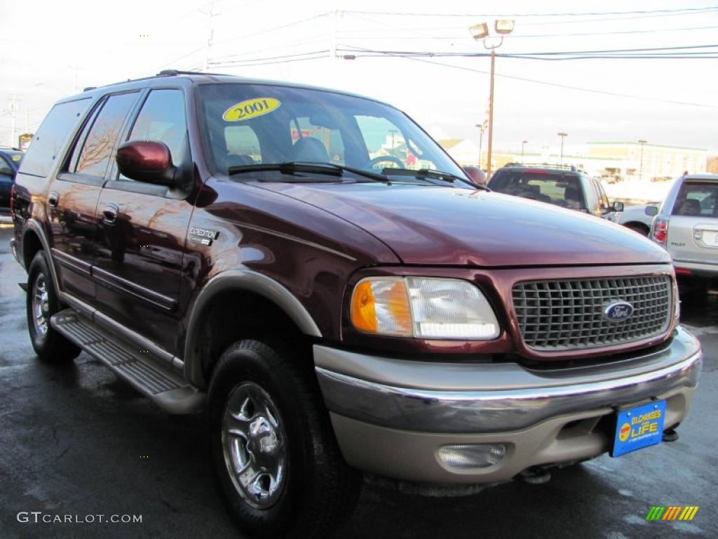 2001 Expedition Eddie Bauer 4x4 - Dark Toreador Red Metallic / Medium Parchment photo #18