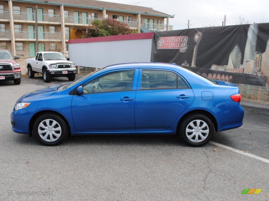 2009 Corolla LE - Blue Streak Metallic / Ash photo #2