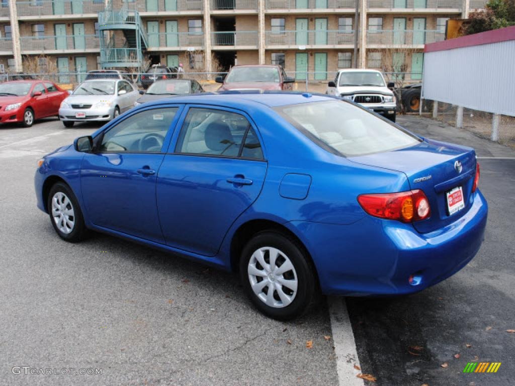 2009 Corolla LE - Blue Streak Metallic / Ash photo #3
