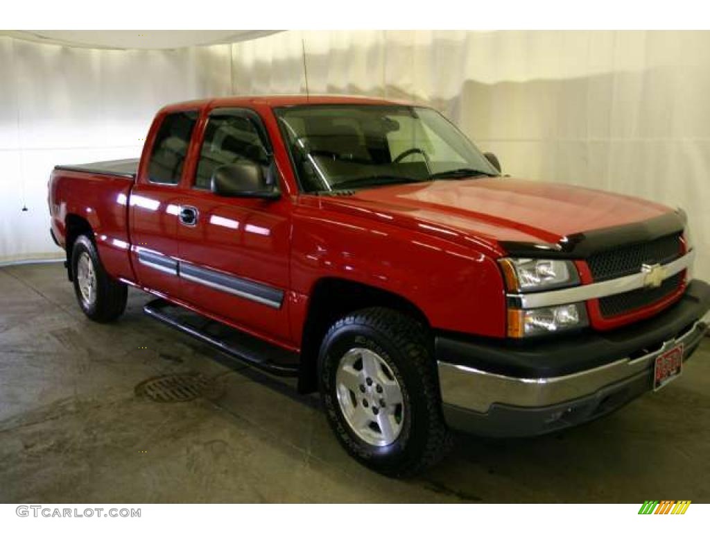 2005 Silverado 1500 Z71 Extended Cab 4x4 - Victory Red / Dark Charcoal photo #1