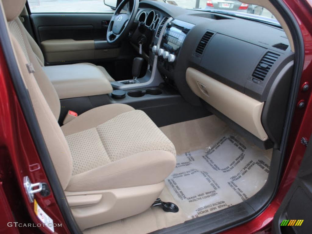 2010 Tundra CrewMax - Salsa Red Pearl / Sand Beige photo #16