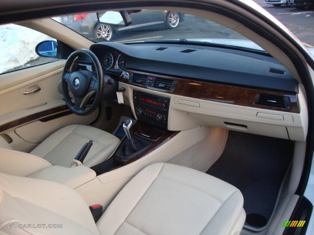 2008 3 Series 328xi Coupe - Alpine White / Cream Beige photo #6