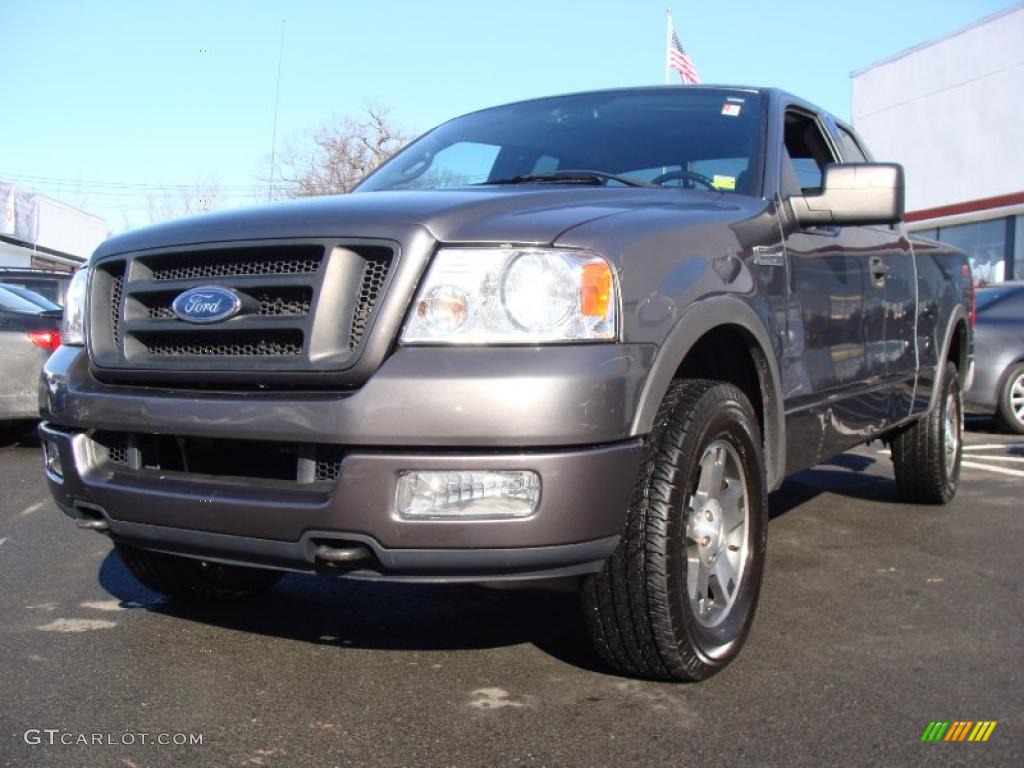 2004 F150 FX4 SuperCab 4x4 - Dark Shadow Grey Metallic / Black/Medium Flint photo #3