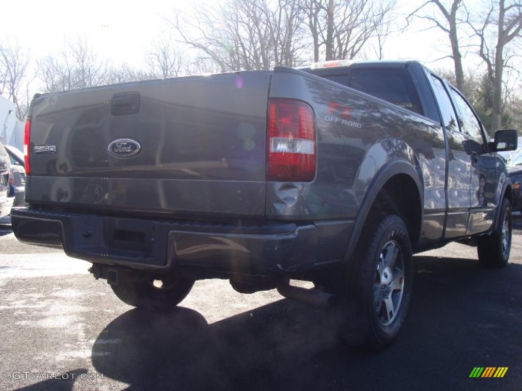 2004 F150 FX4 SuperCab 4x4 - Dark Shadow Grey Metallic / Black/Medium Flint photo #4