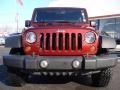 2008 Red Rock Crystal Pearl Jeep Wrangler Unlimited Rubicon 4x4  photo #2