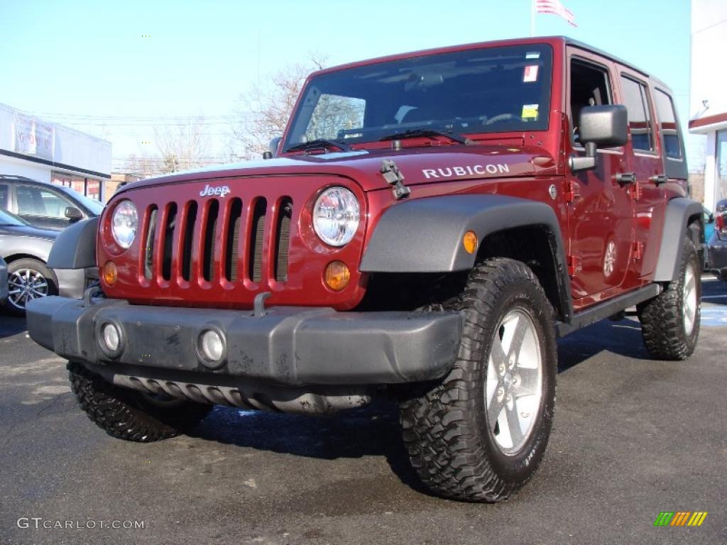 Red Rock Crystal Pearl 2008 Jeep Wrangler Unlimited Rubicon 4x4 Exterior Photo #42235872