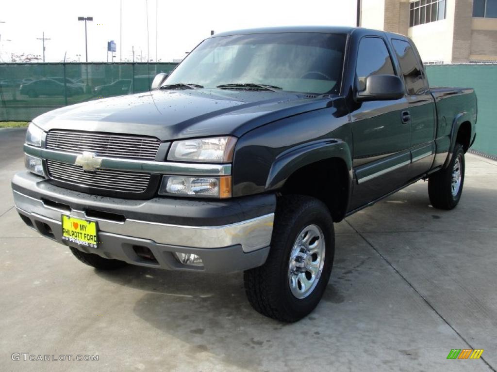 2005 Silverado 1500 Z71 Extended Cab 4x4 - Dark Gray Metallic / Medium Gray photo #7