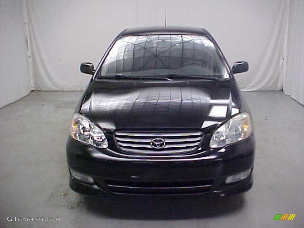 2004 Corolla S - Black / Black photo #2