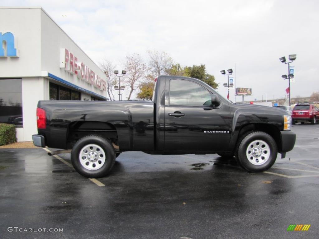 2007 Silverado 1500 Work Truck Regular Cab - Black / Dark Titanium Gray photo #7