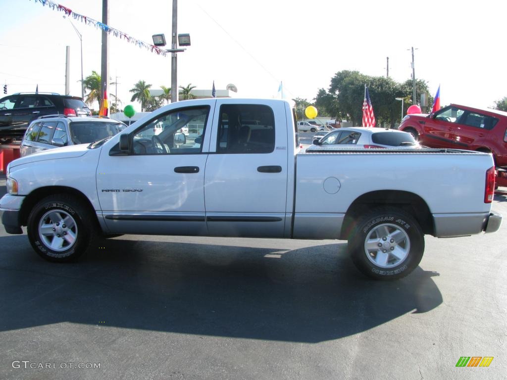 2002 Ram 1500 SLT Quad Cab - Bright White / Taupe photo #6