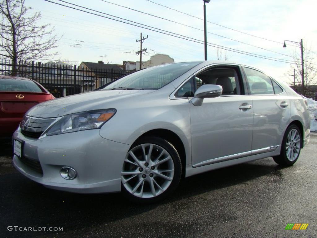 2010 HS 250h Hybrid Premium - Tungsten Silver Pearl / Gray photo #1