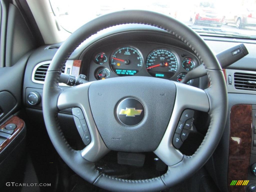2011 Chevrolet Avalanche LS Ebony Steering Wheel Photo #42249150