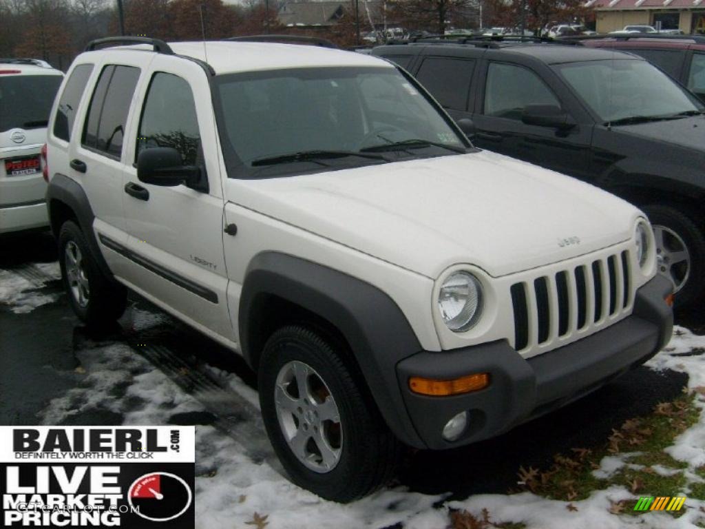 2004 Liberty Sport 4x4 - Stone White / Dark Slate Gray photo #1