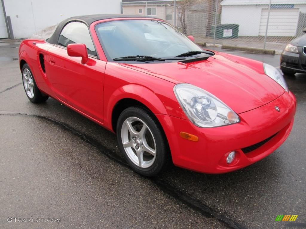 Absolutely Red 2003 Toyota MR2 Spyder Roadster Exterior Photo #42254266