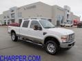 2010 Oxford White Ford F250 Super Duty Lariat Crew Cab 4x4  photo #1