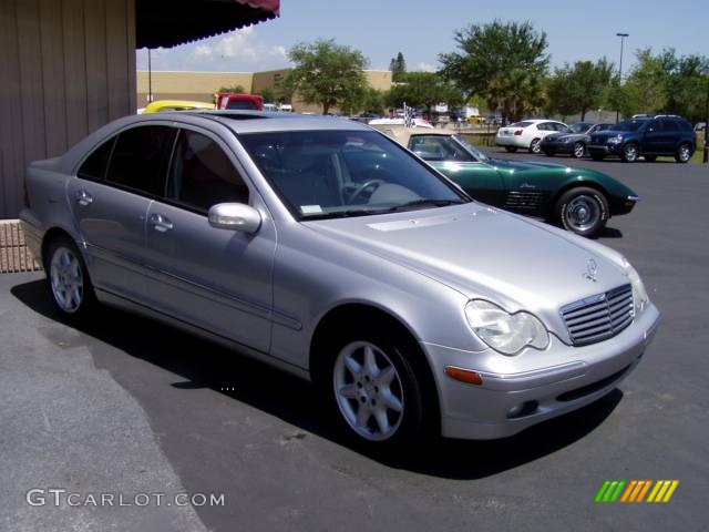 2001 C 240 Sedan - Brilliant Silver Metallic / Ash photo #2