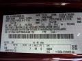 UK: Royal Red Metallic 2011 Ford E Series Van E150 XL Cargo Color Code