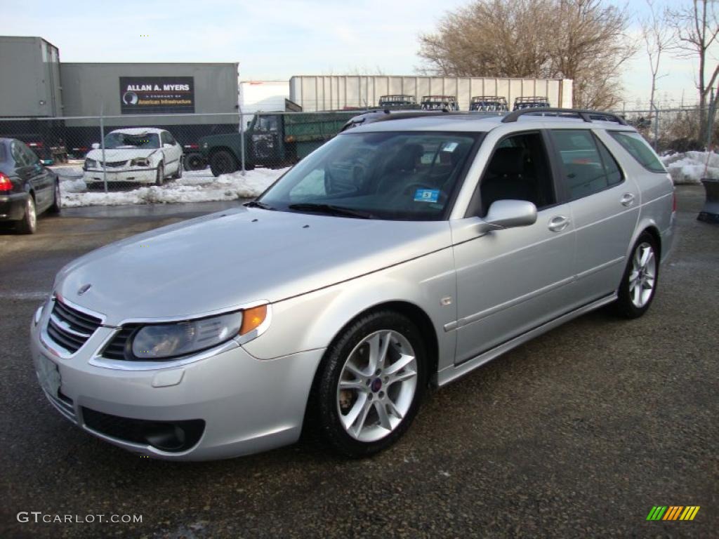 Silver Metallic 2006 Saab 9-5 2.3T SportCombi Wagon Exterior Photo #42260554