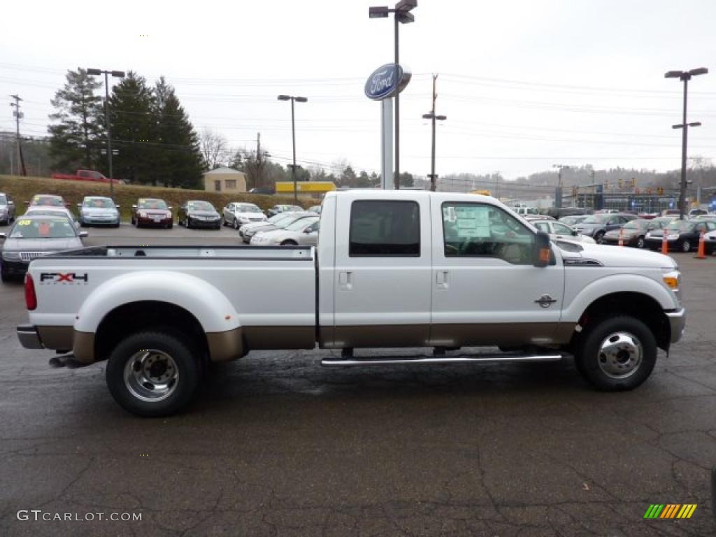 Oxford White 2011 Ford F350 Super Duty Lariat Crew Cab 4x4 Dually Exterior Photo #42260606
