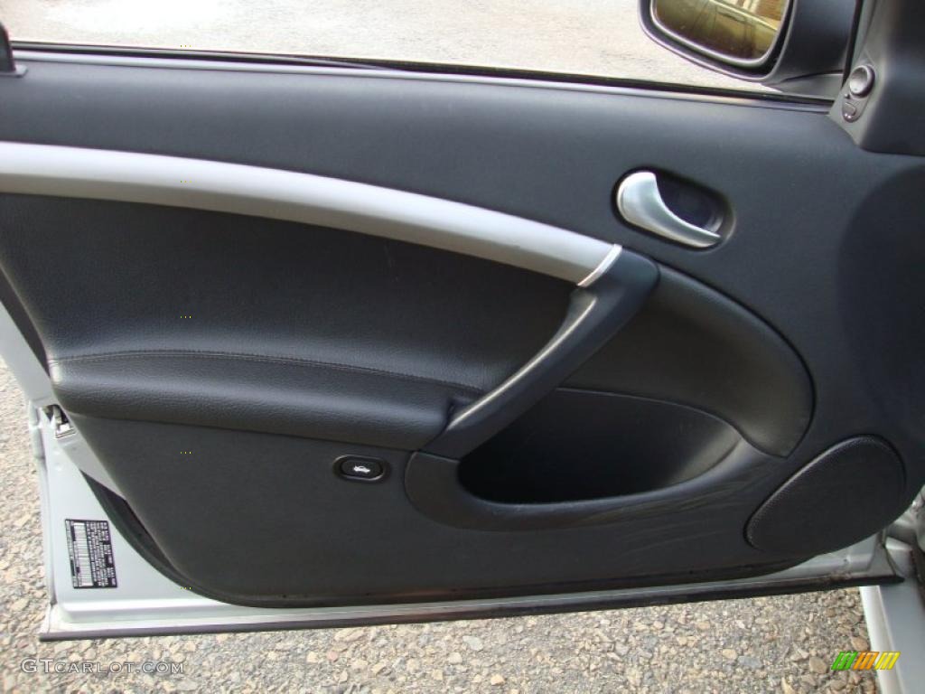 2006 Saab 9-5 2.3T SportCombi Wagon Obsidian Black Door Panel Photo #42260718