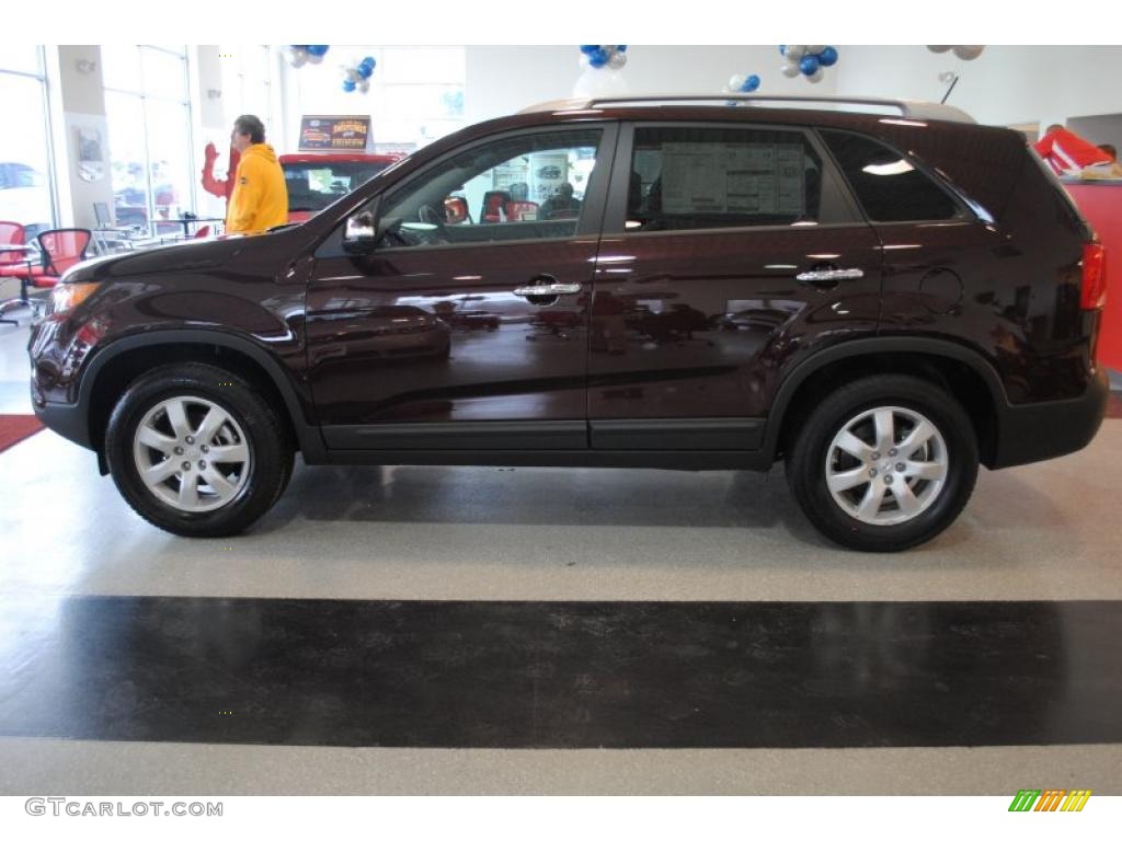 2011 Sorento LX - Dark Cherry / Black photo #3