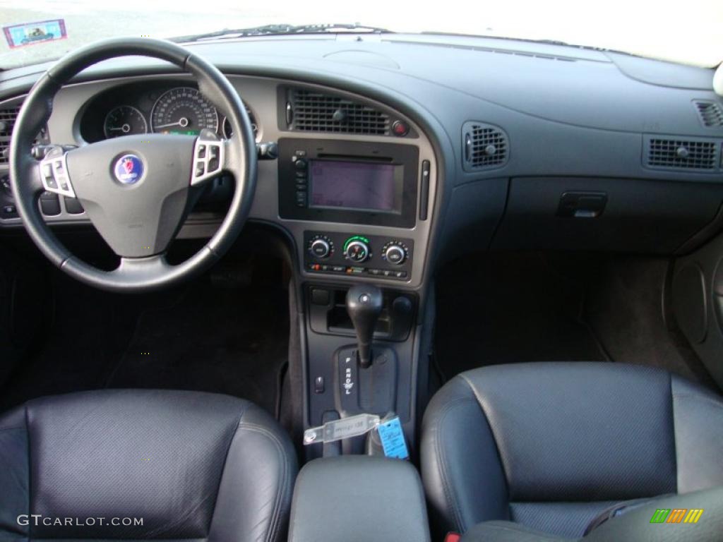 2006 Saab 9-5 2.3T SportCombi Wagon Obsidian Black Dashboard Photo #42260962