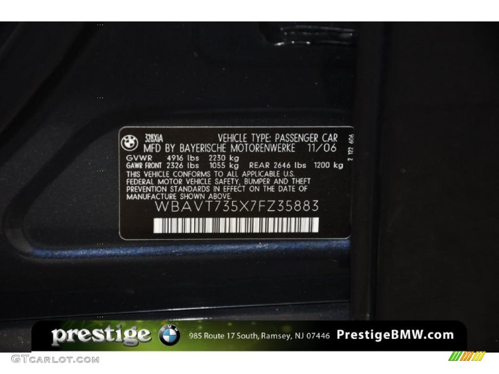 2007 3 Series 328xi Wagon - Monaco Blue Metallic / Beige photo #9