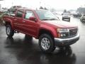 2011 Merlot Jewel Red Metallic GMC Canyon SLE Crew Cab 4x4  photo #2