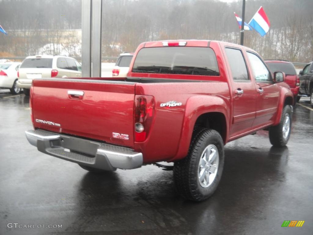 Merlot Jewel Red Metallic 2011 GMC Canyon SLE Crew Cab 4x4 Exterior Photo #42267490