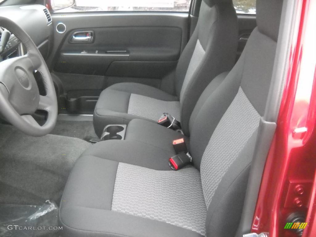 Ebony Interior 2011 GMC Canyon SLE Crew Cab 4x4 Photo #42267550