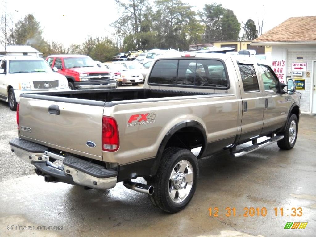 2007 F350 Super Duty Lariat Crew Cab 4x4 - Arizona Beige Metallic / Tan photo #10