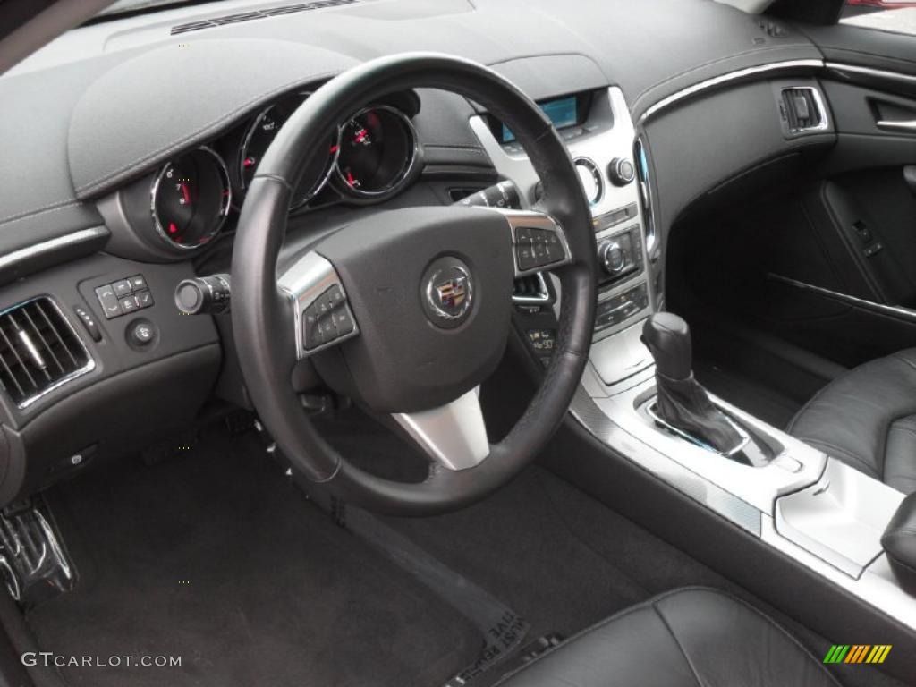 Ebony Interior 2010 Cadillac CTS 3.6 Sedan Photo #42271383