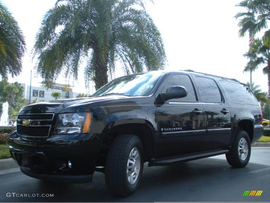 Black 2008 Chevrolet Suburban 1500 LT 4x4 Exterior Photo #42274091