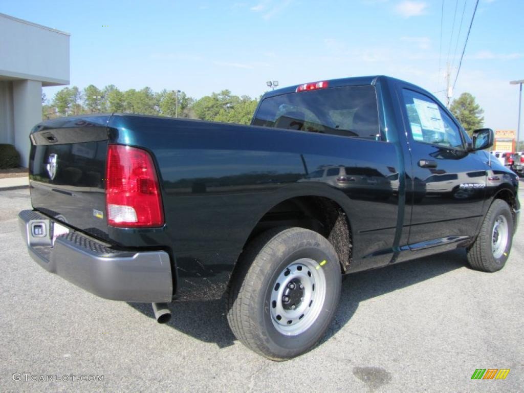 2011 Ram 1500 ST Regular Cab - Hunter Green Pearl / Dark Slate Gray/Medium Graystone photo #7