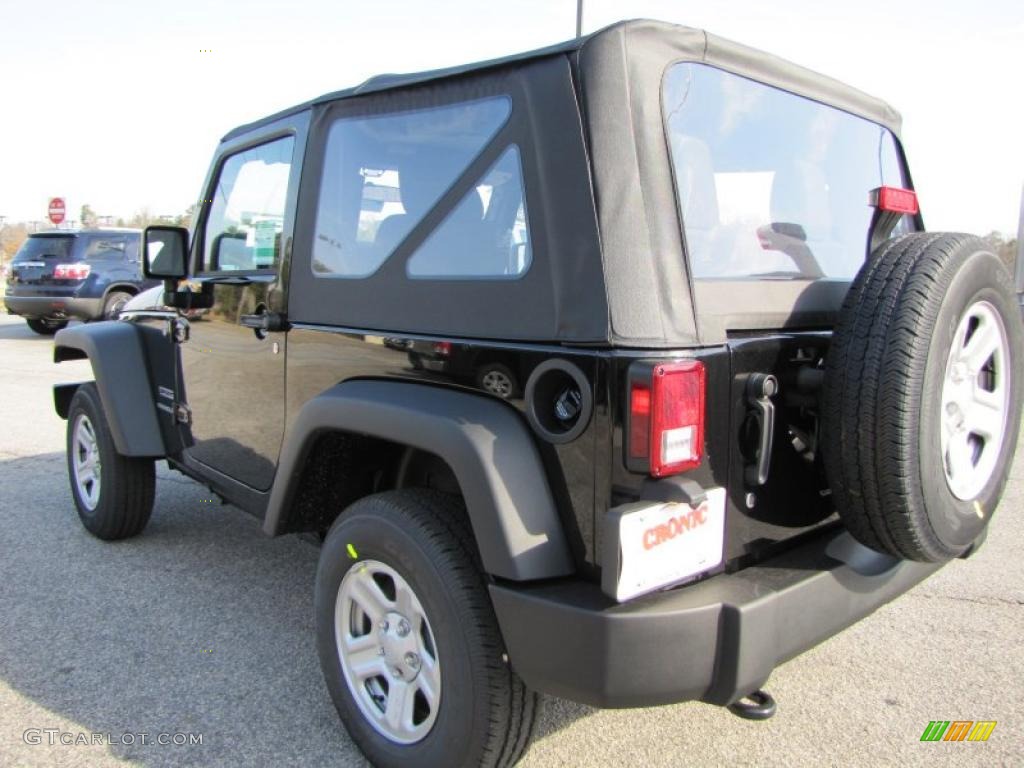 2011 Wrangler Sport 4x4 - Black / Black photo #5